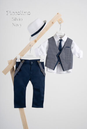 Βαπτιστικό κοστούμι Piccolino Silvio-22 σε χρώμα Navy