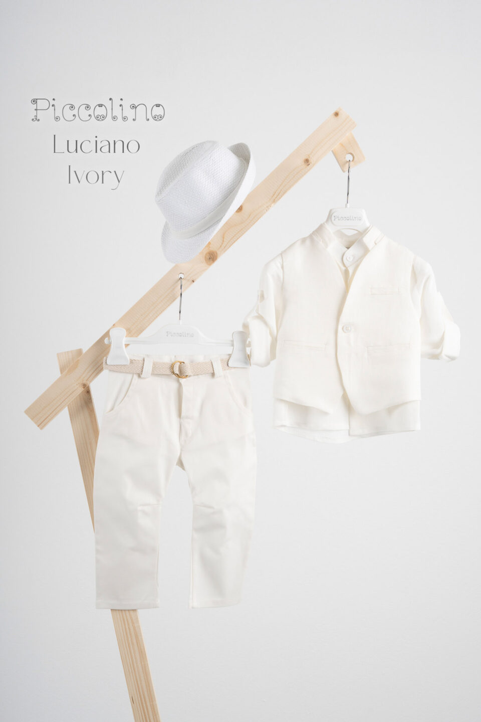 Βαπτιστικό κοστούμι Piccolino Luciano σε χρώμα Ivory