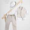 Βαπτιστικό κοστούμι Piccolino Luciano σε χρώμα Sand