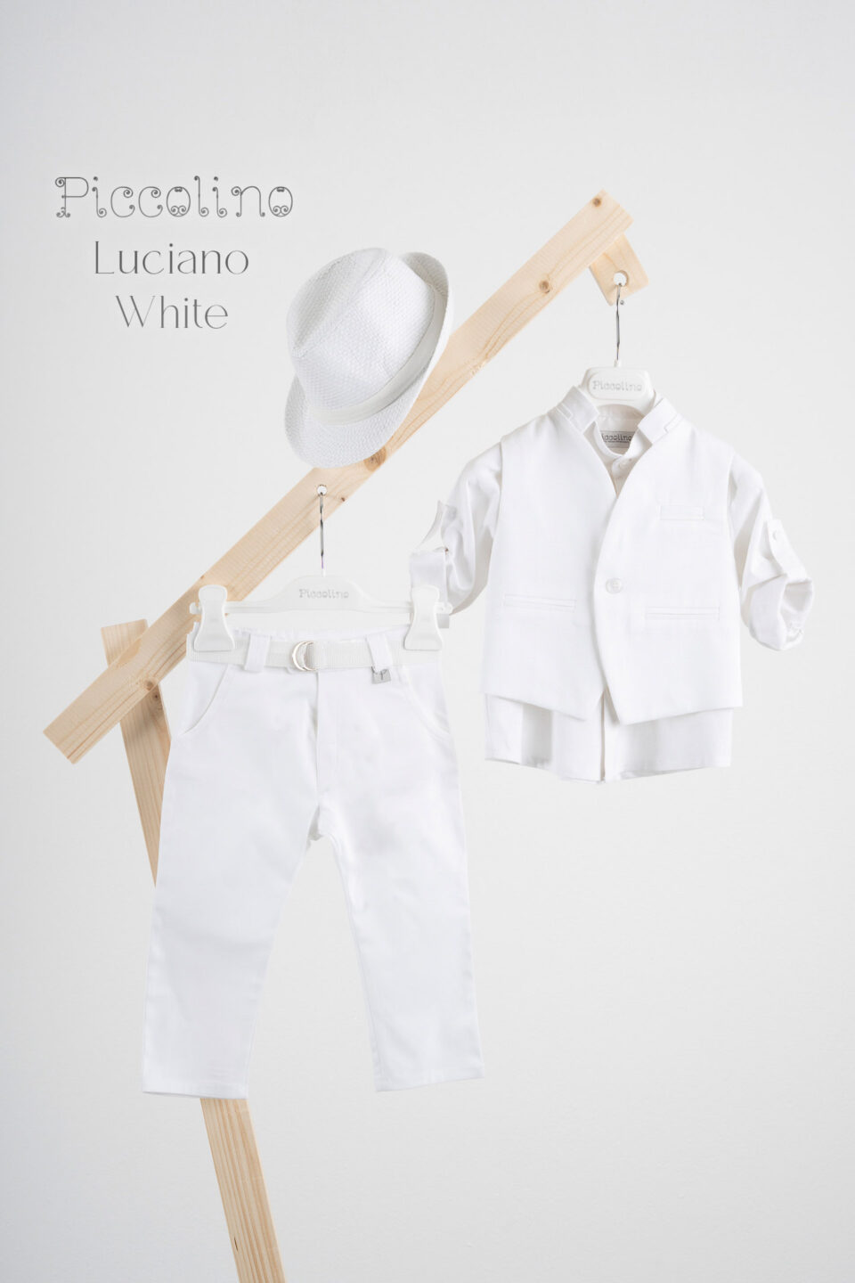 Βαπτιστικό κοστούμι Piccolino Luciano σε χρώμα White