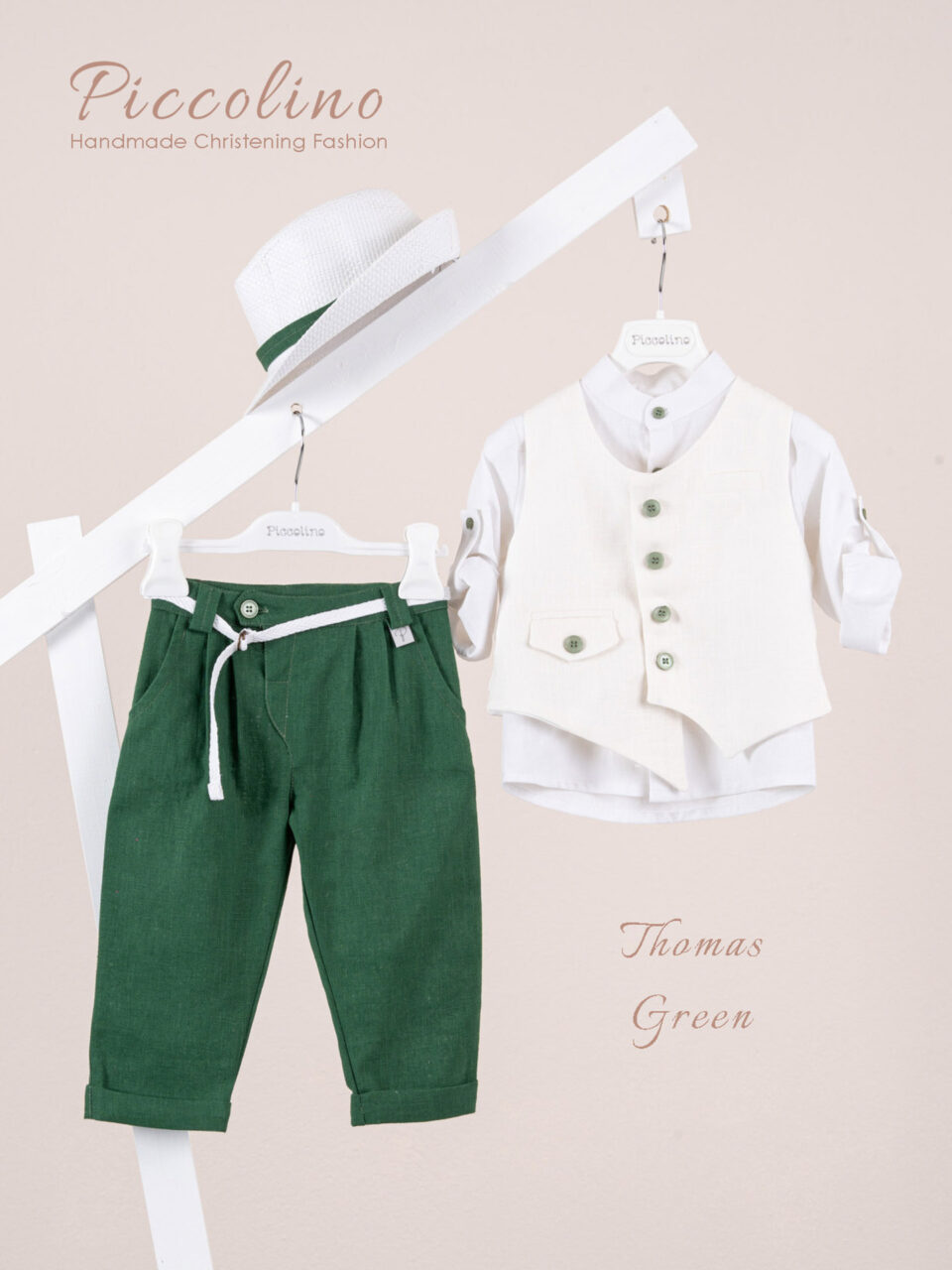 Βαπτιστικό κοστούμι Piccolino Thomas σε χρώμα Green