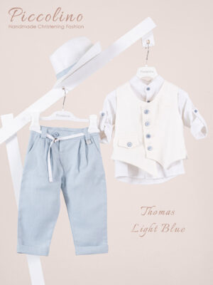 Βαπτιστικό κοστούμι Piccolino Thomas σε χρώμα Light Blue