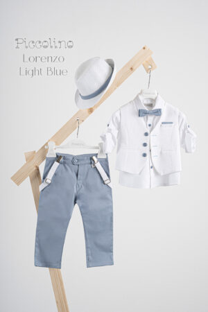 Βαπτιστικό κοστούμι Piccolino Lorenzo σε χρώμα Light blue