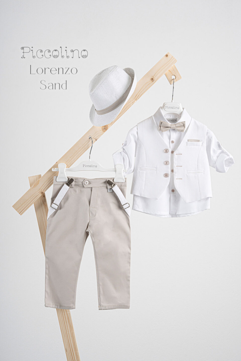 Βαπτιστικό κοστούμι Piccolino Lorenzo σε χρώμα sand