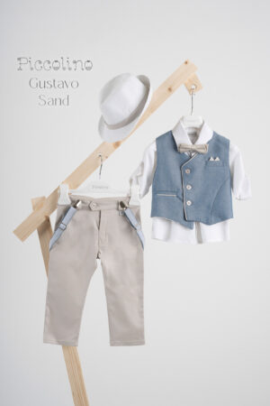 Βαπτιστικό κοστούμι Piccolino Gustavo σε χρώμα Sand