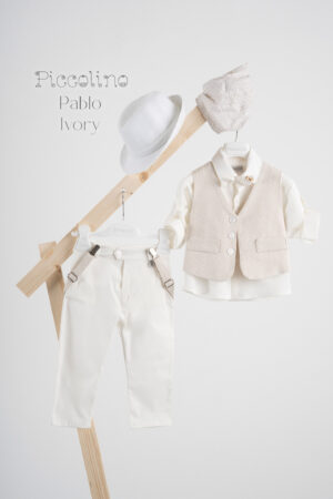 Βαπτιστικό κοστούμι Piccolino Pablo σε χρώμα Ivory