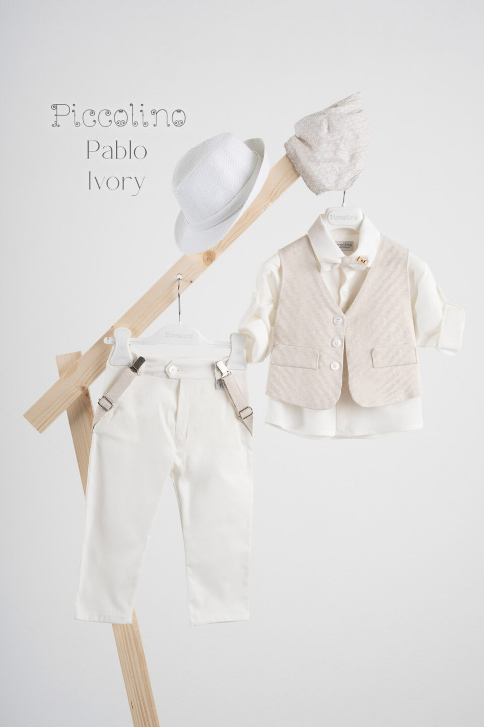 Βαπτιστικό κοστούμι Piccolino Pablo σε χρώμα Ivory