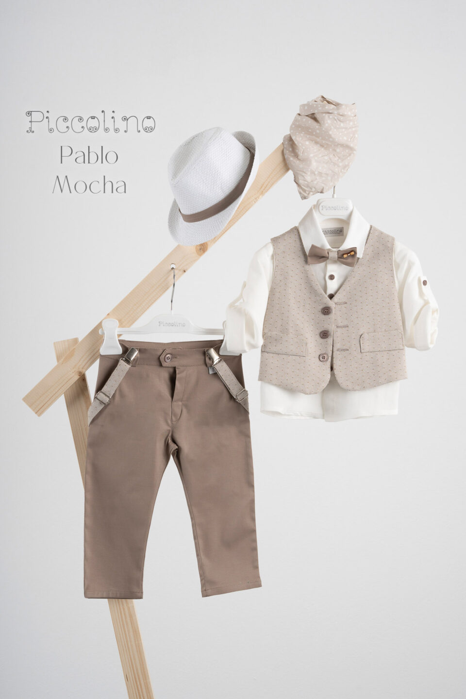 Βαπτιστικό κοστούμι Piccolino Pablo σε χρώμα Mocha