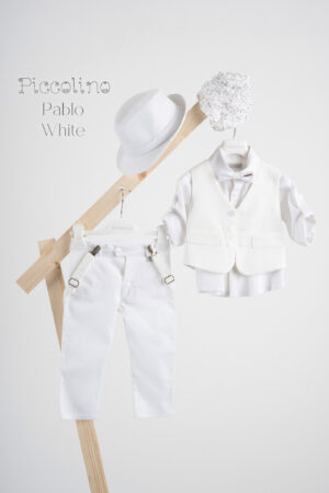 Βαπτιστικό κοστούμι Piccolino Pablo σε χρώμα White