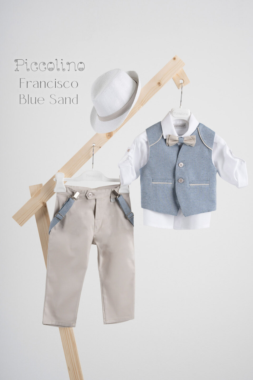 Βαπτιστικό κοστούμι Piccolino Francisco σε χρώμα blue-sand