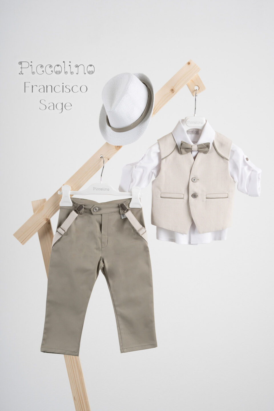 Βαπτιστικό κοστούμι Piccolino Francisco σε χρώμα Sage