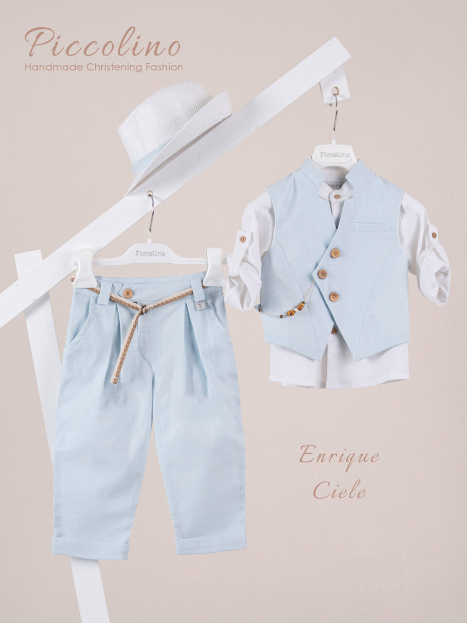Βαπτιστικό κοστούμι Piccolino Enrique σε χρώμα Ciele