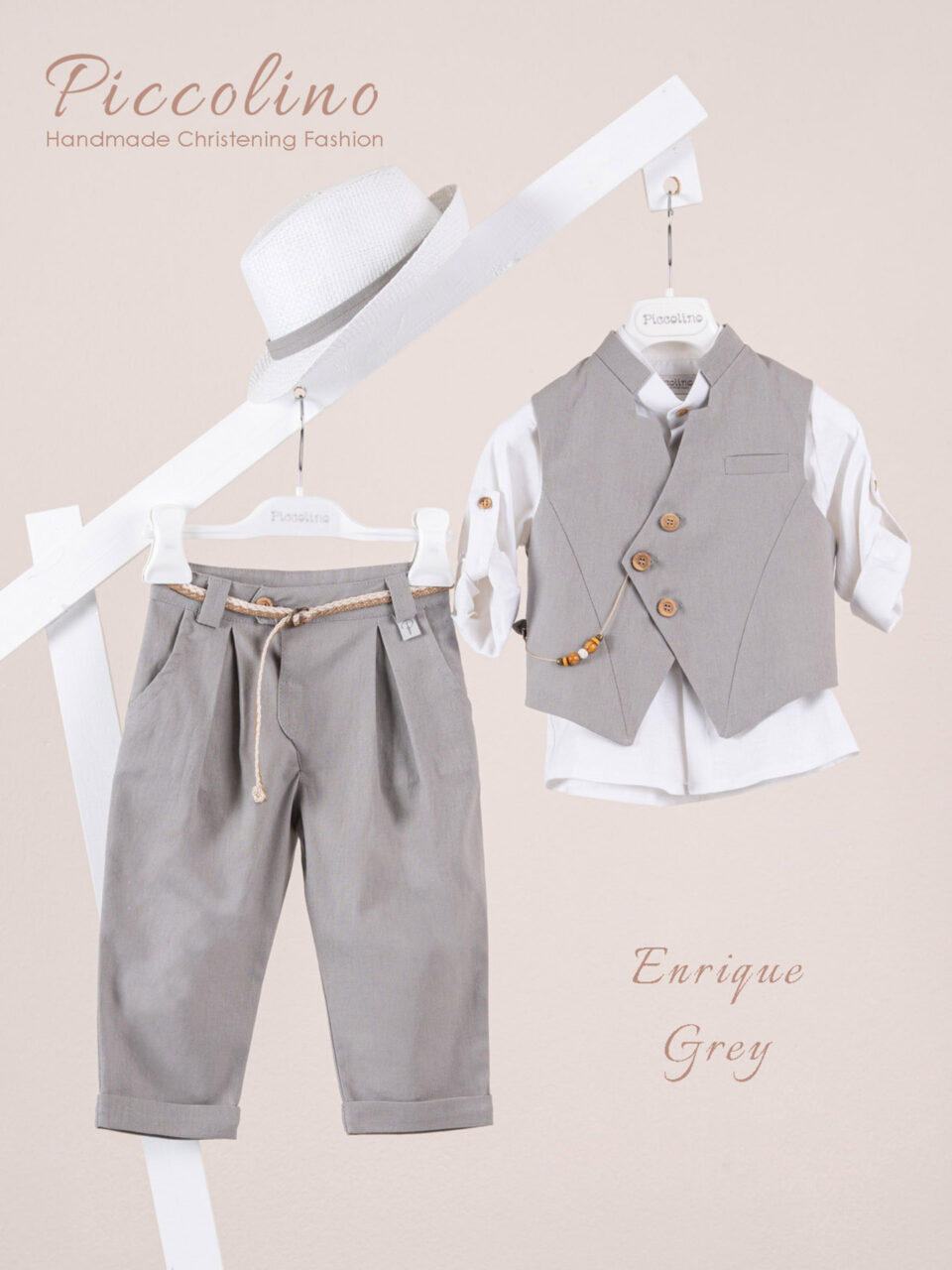 Βαπτιστικό κοστούμι Piccolino Enrique σε χρώμα Grey