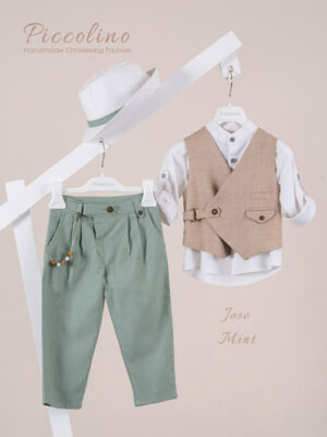 Βαπτιστικό κοστούμι Piccolino Jose σε χρώμα Mint
