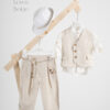 Βαπτιστικό κοστούμι Piccolino Lewis σε χρώμα Beige