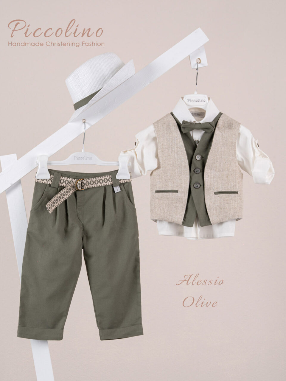 Κοστούμι  Piccolino Alessio σε χρώμα Olive