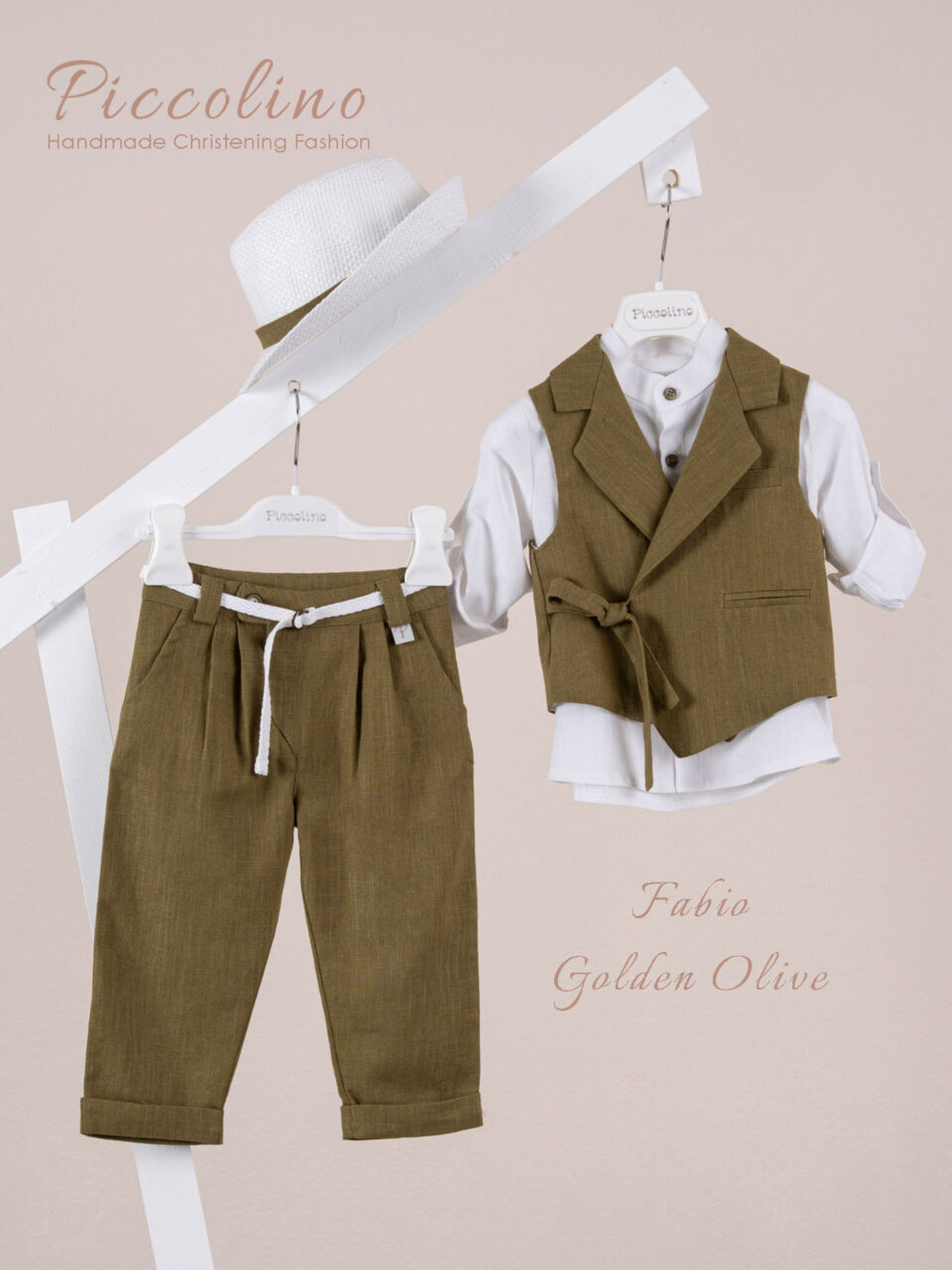 Κοστούμι  Piccolino Fabio σε χρώμα Golden Olive