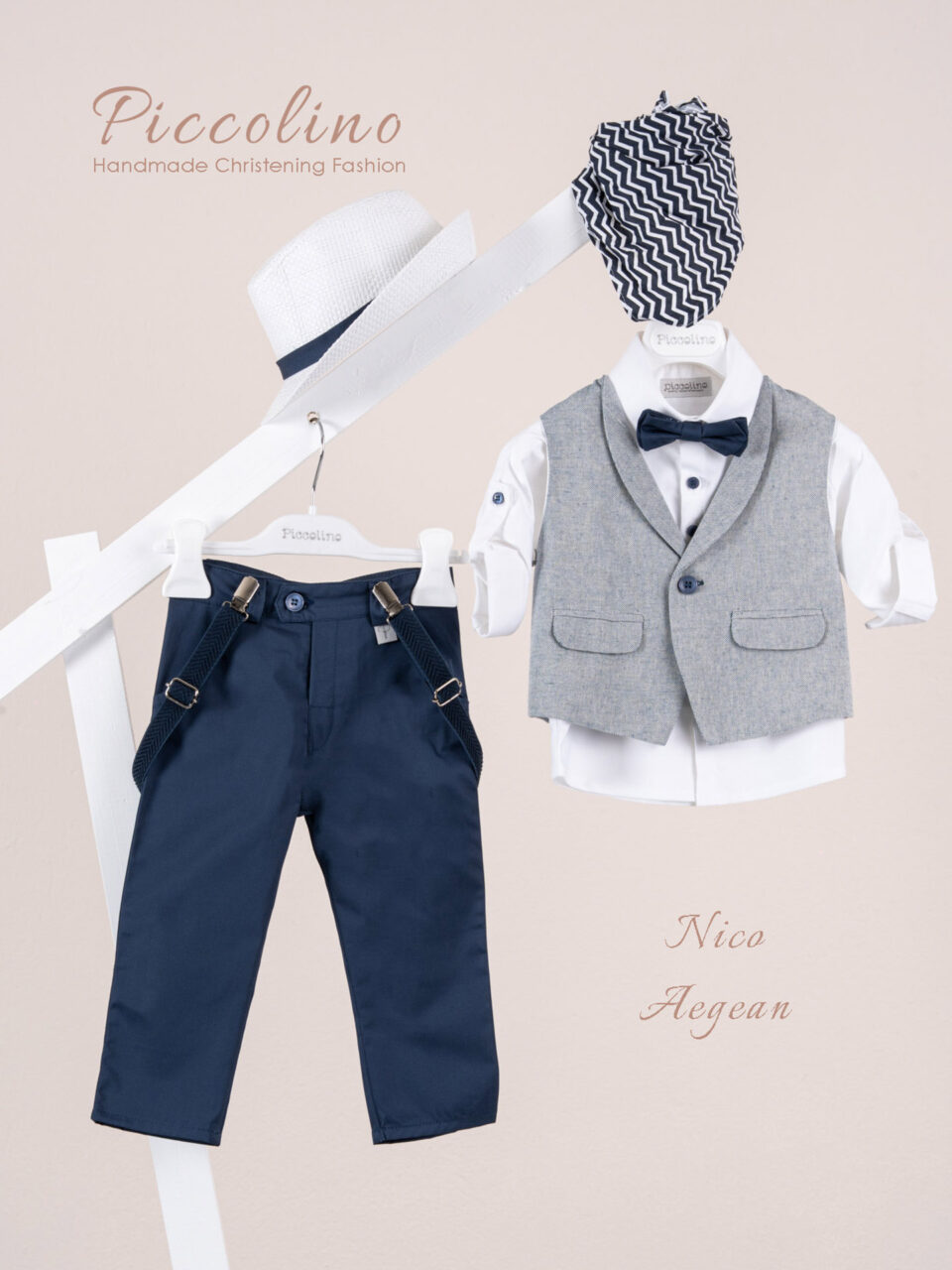 Κοστούμι  Piccolino Nico σε χρώμα aegean