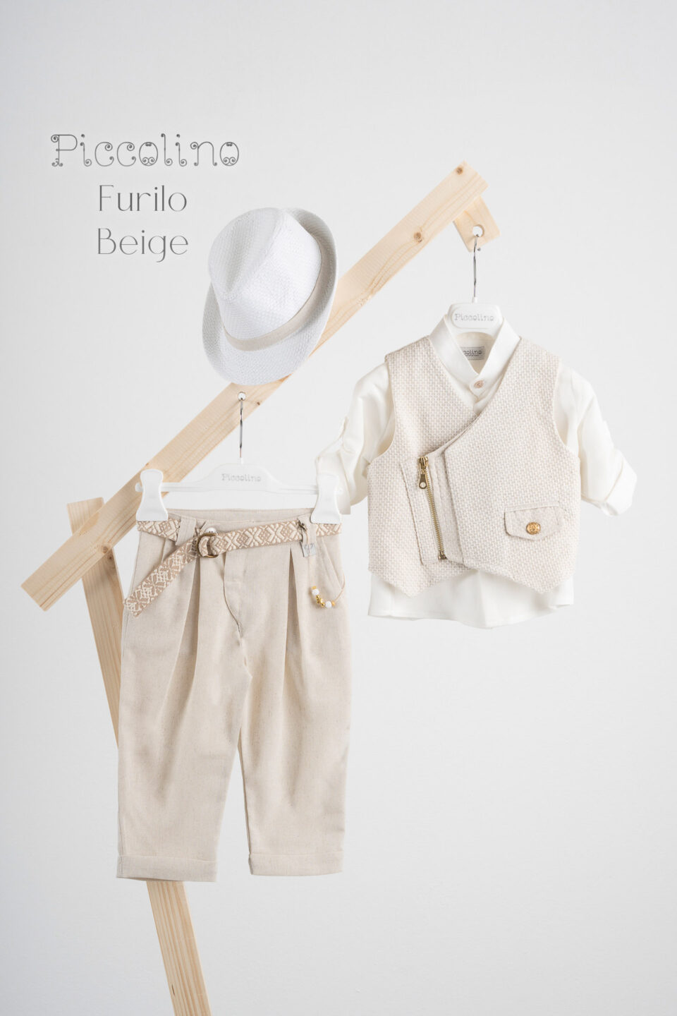 Βαπτιστικό κοστούμι Piccolino Furilo σε χρώμα Beige