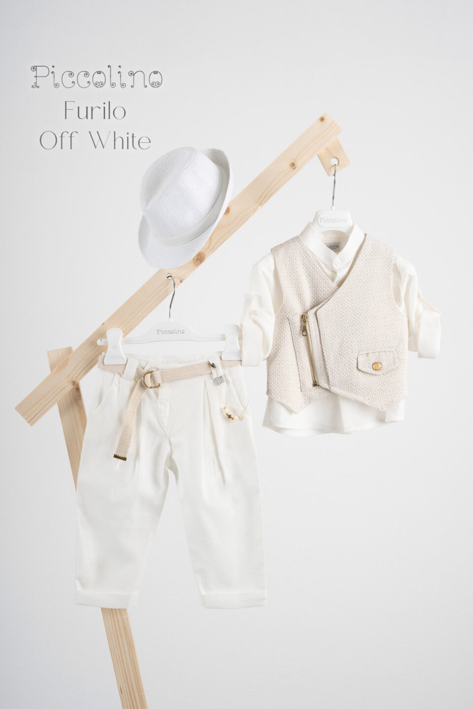 Βαπτιστικό κοστούμι Piccolino Furilo σε χρώμα Off White