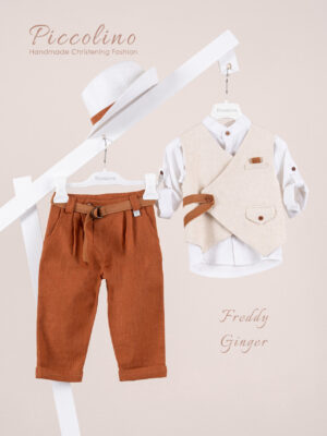 Βαπτιστικό κοστούμι  Piccolino Freddy σε χρώμα Ginger