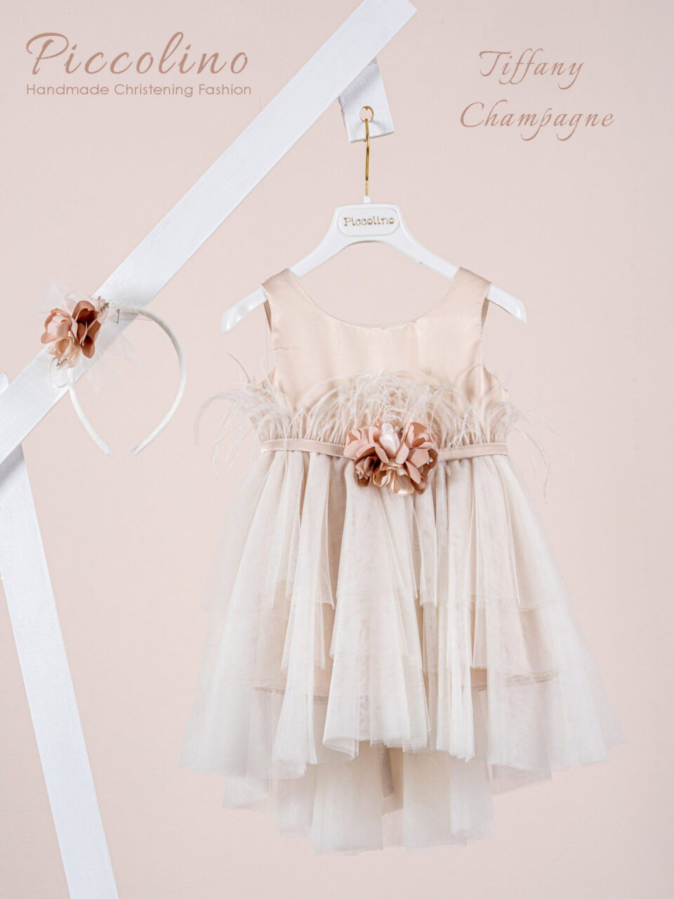 Βαπτιστικό φόρεμα Piccolino Tiffany Champagne