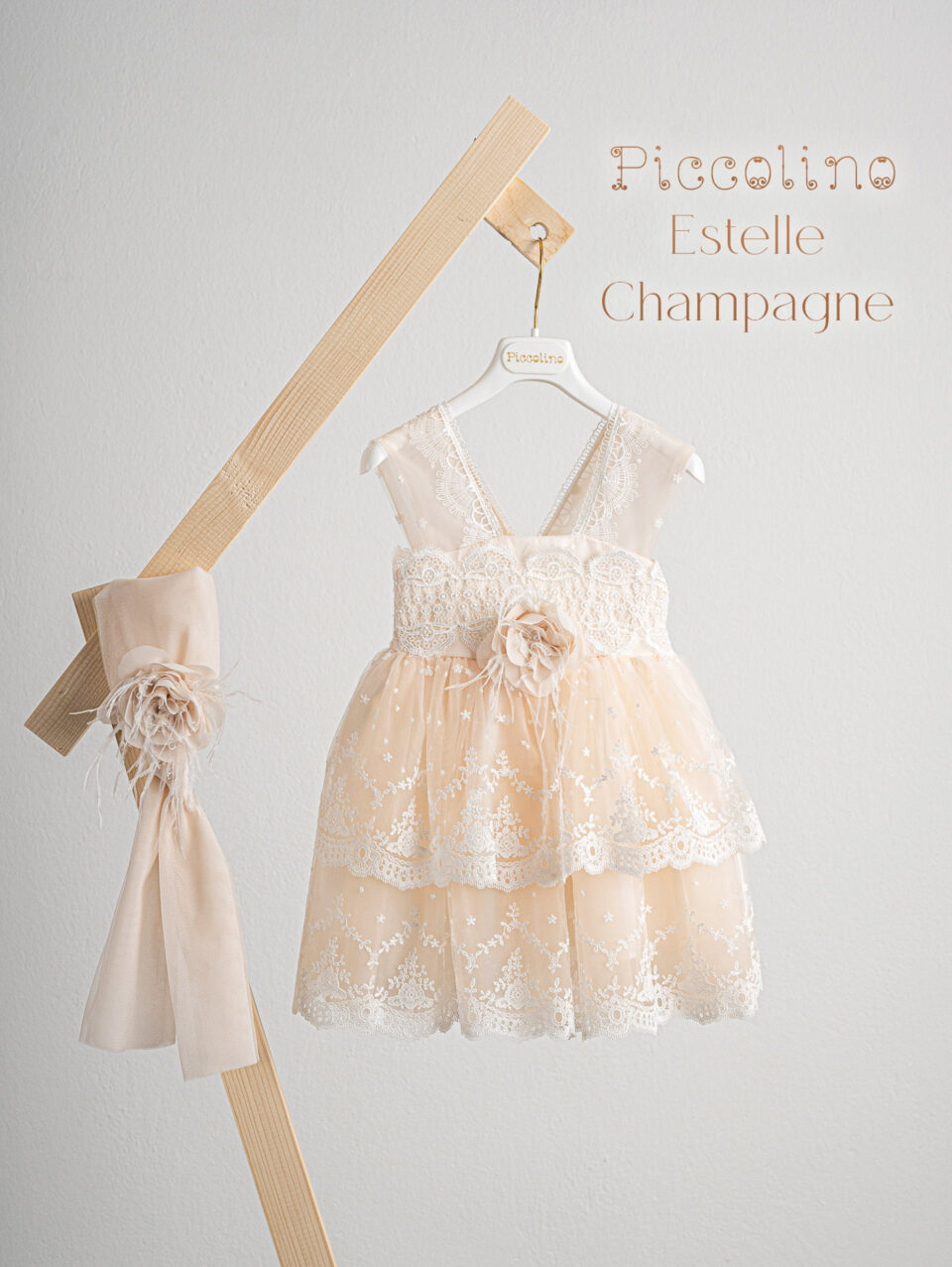Βαπτιστικό φόρεμα Piccolino Estelle Champagne