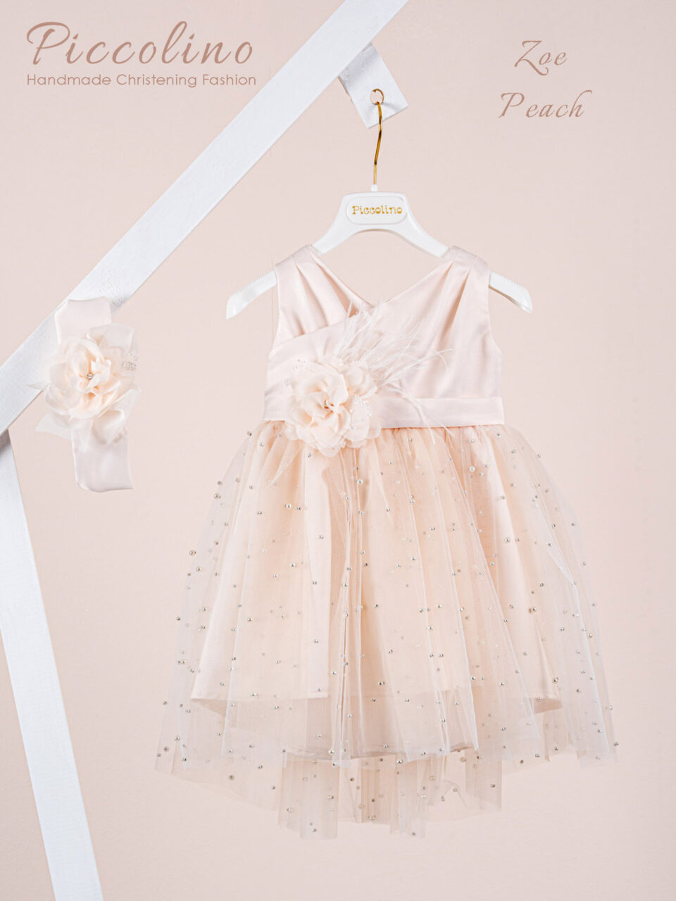 Βαπτιστικό φόρεμα Piccolino Zoe Peach