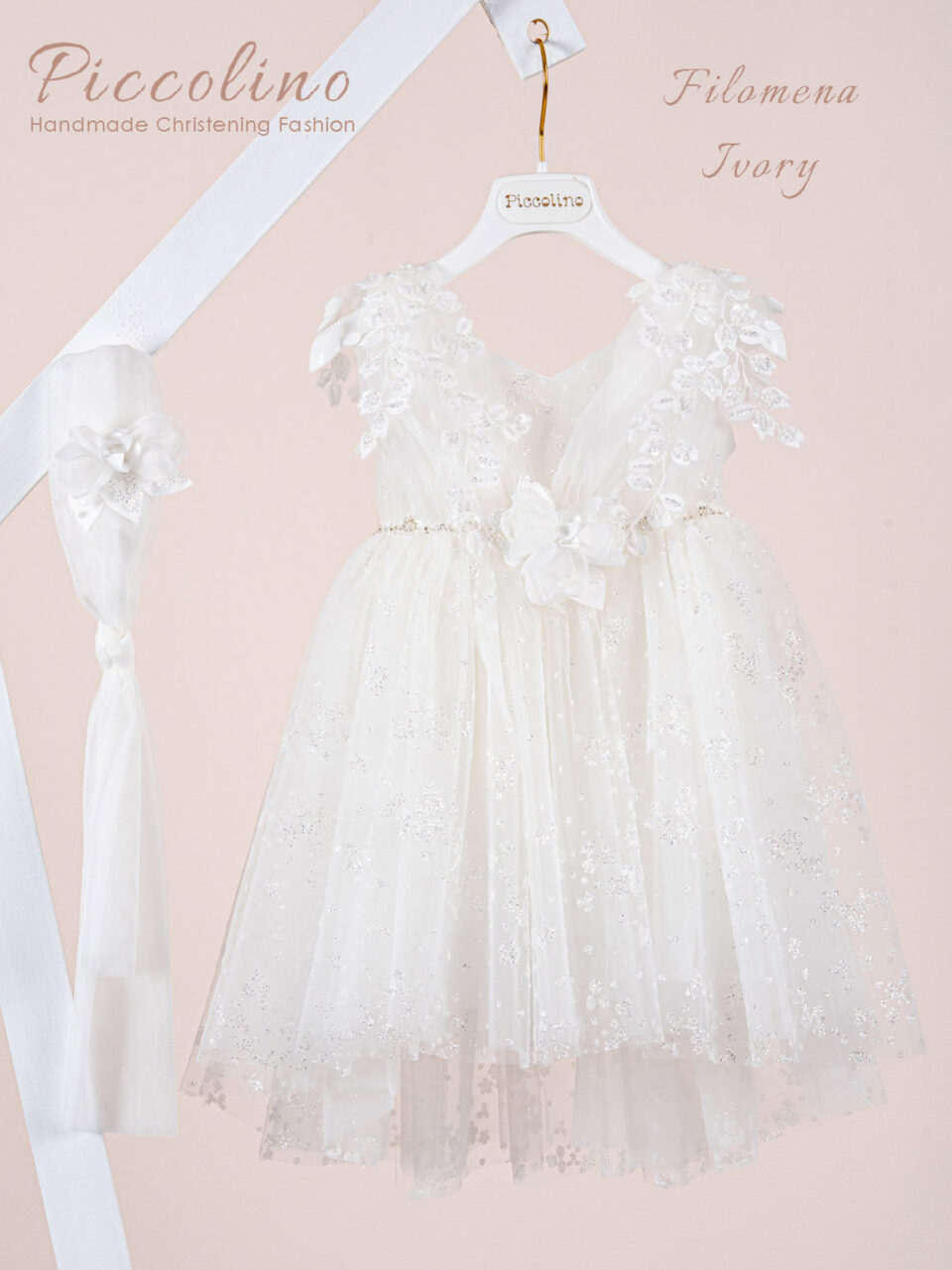 Βαπτιστικό φόρεμα Piccolino Filomena Ivory