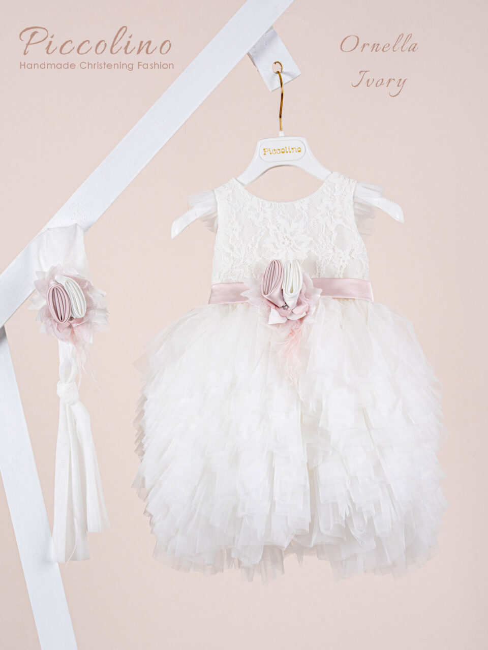 Βαπτιστικό φόρεμα Piccolino Ornella Ivory