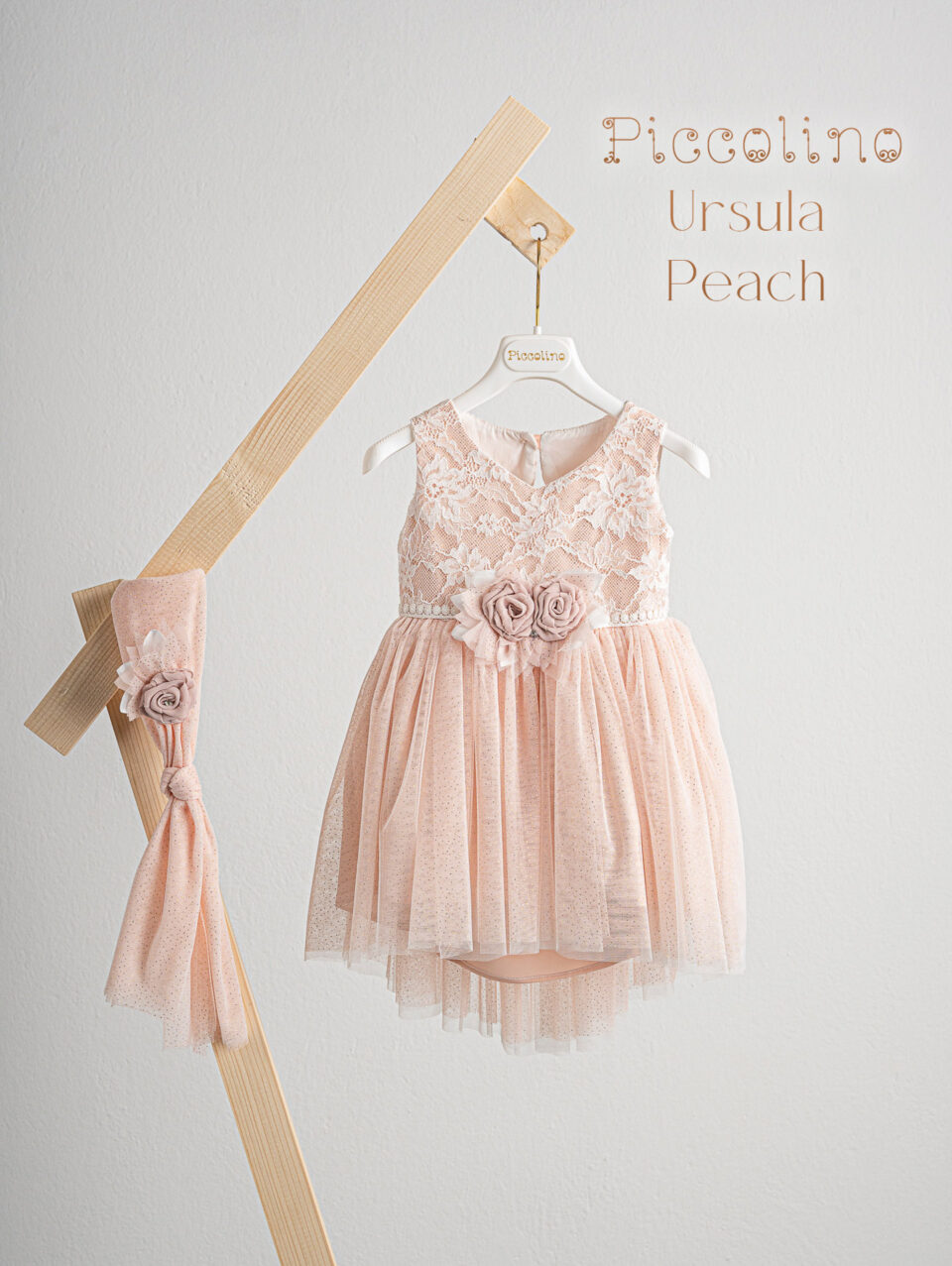 Βαπτιστικό φόρεμα Piccolino Ursulla Peach