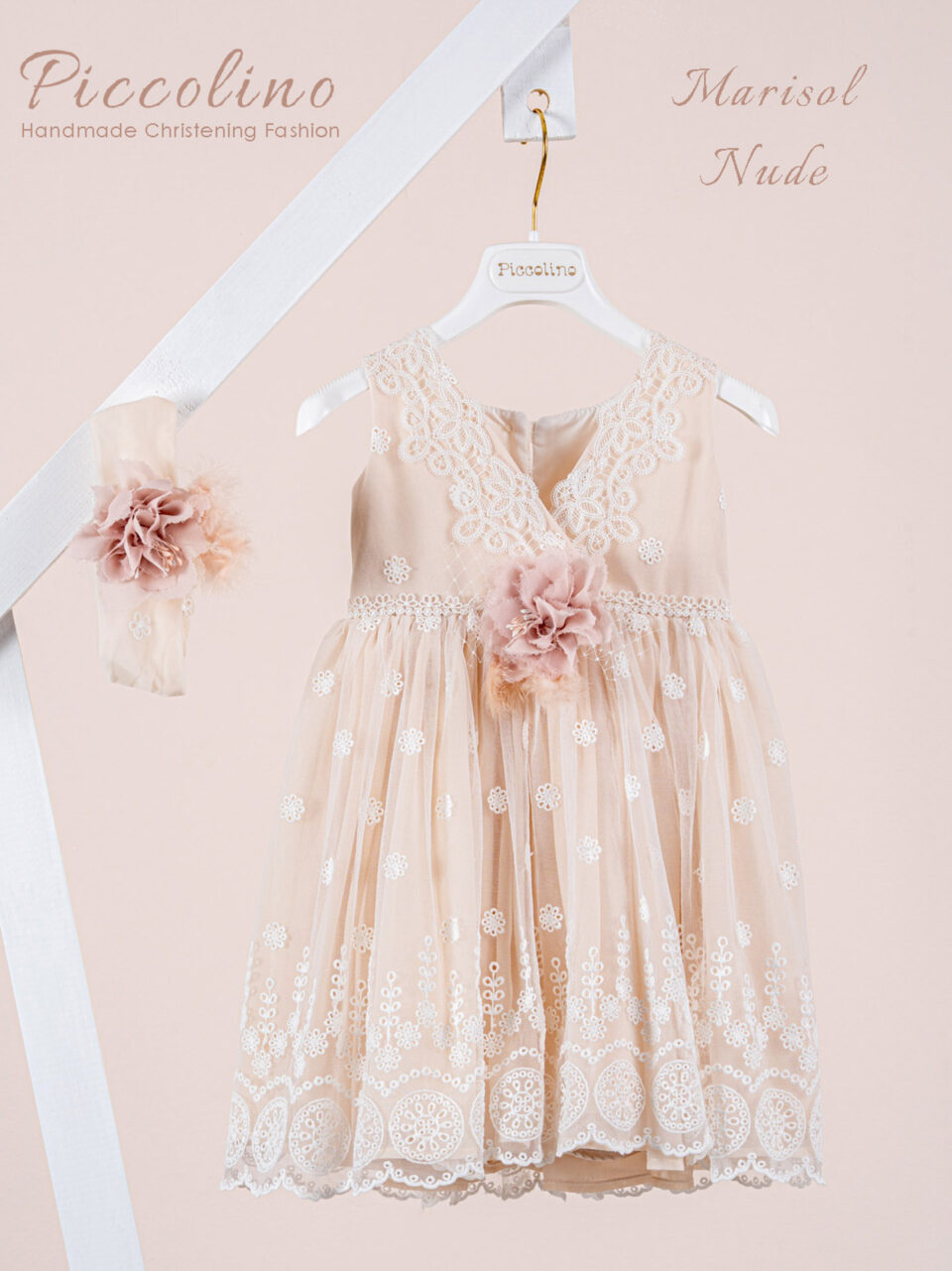 Βαπτιστικό φόρεμα Piccolino Marisol Nude