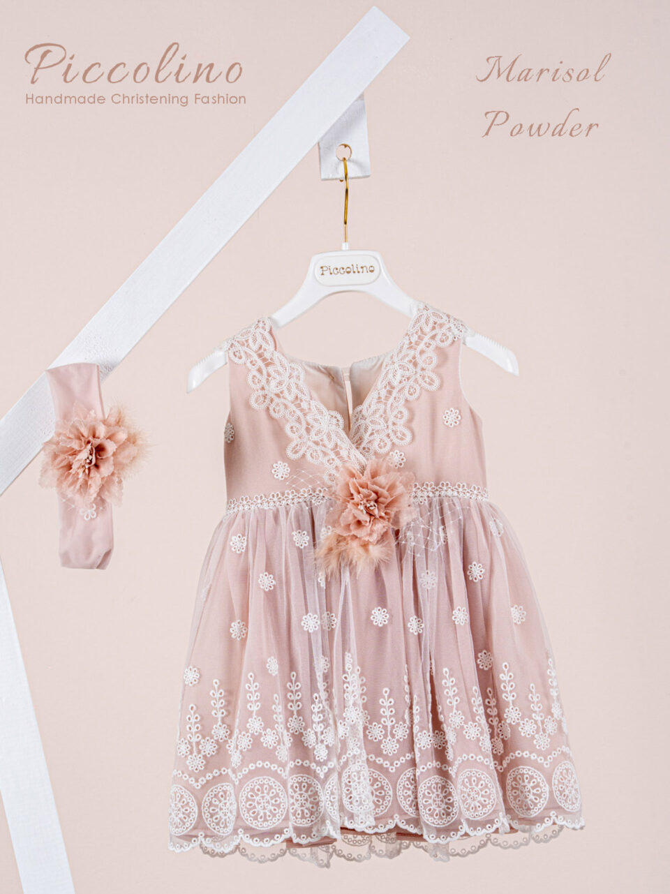 Βαπτιστικό φόρεμα Piccolino Marisol Powder
