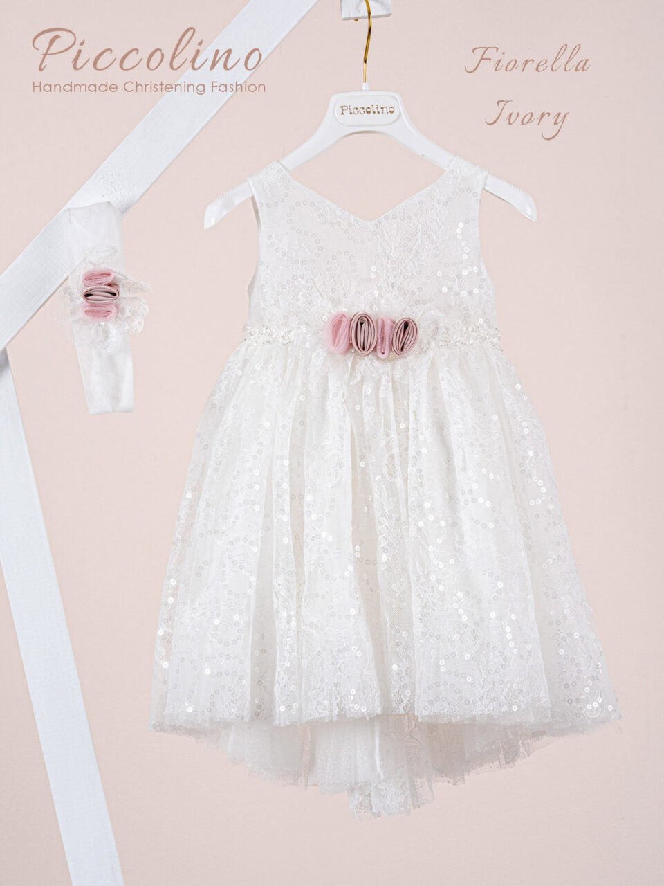 Βαπτιστικό φόρεμα Piccolino Fiorella Ivory