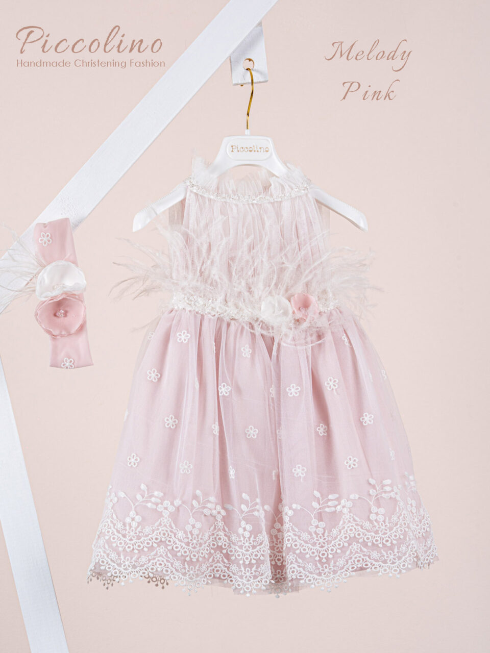 Βαπτιστικό φόρεμα Piccolino Melody Pink
