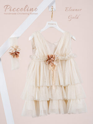 Βαπτιστικό φόρεμα Piccolino Eleanor Gold