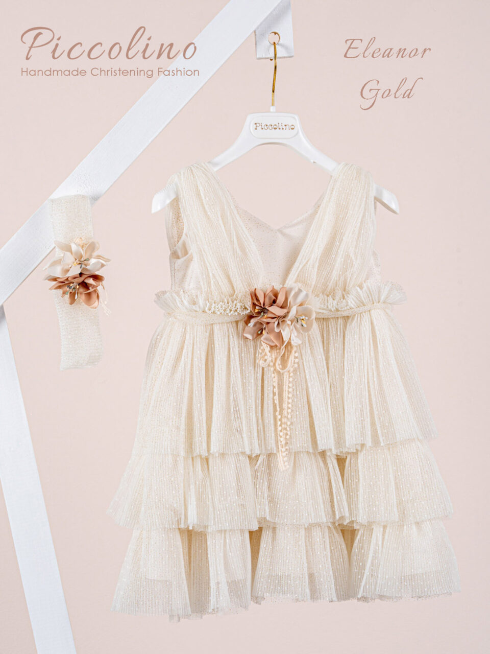 Βαπτιστικό φόρεμα Piccolino Eleanor Gold