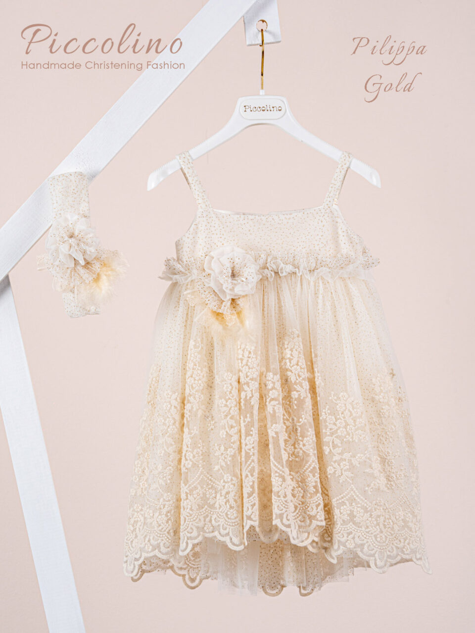 Βαπτιστικό φόρεμα Piccolino Phillipa Gold