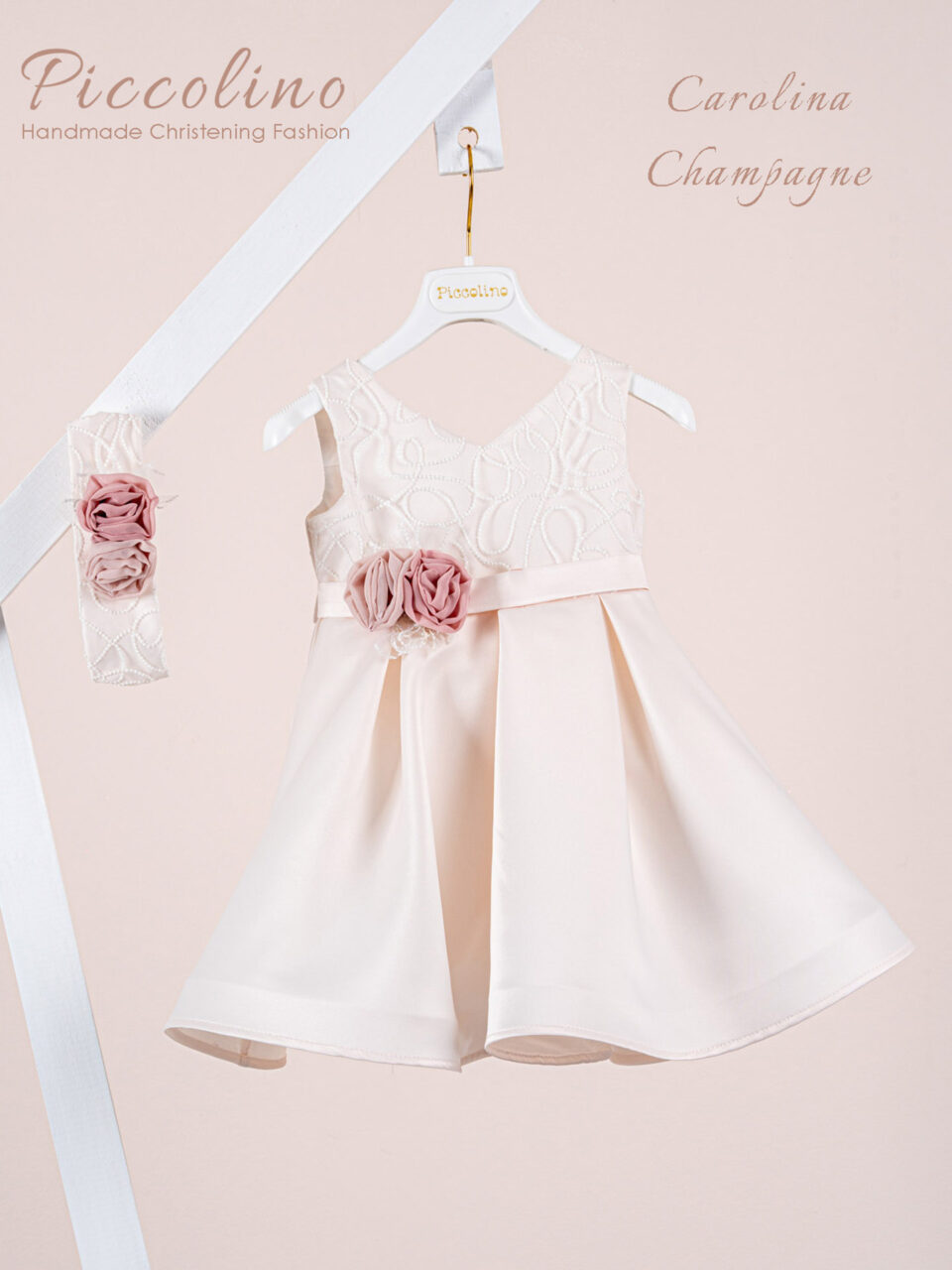 Βαπτιστικό φόρεμα Piccolino Carolina Champagne