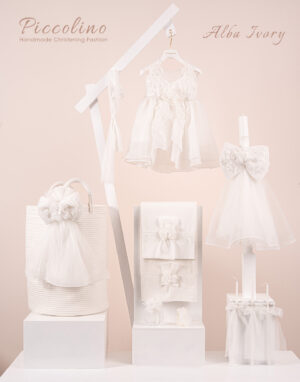 Πακέτο βάπτισης για κορίτσι Piccolino Alba ivory