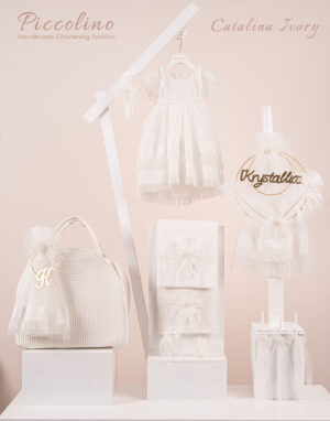 Πακέτο βάπτισης για κορίτσι Piccolino Catalina ivory