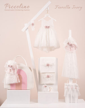 Πακέτο βάπτισης για κορίτσι Piccolino Fiorella ivory