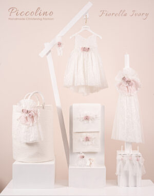 Πακέτο βάπτισης για κορίτσι Piccolino Fiorella ivory