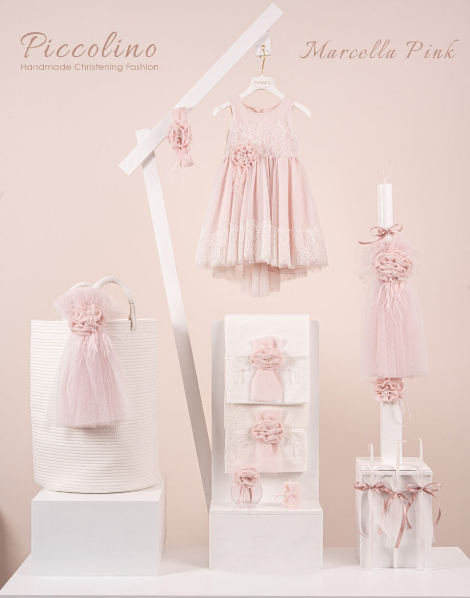 Πακέτο βάπτισης για κορίτσι Piccolino Marcella pink