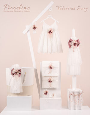 Πακέτο βάπτισης για κορίτσι Piccolino Valentina ivory