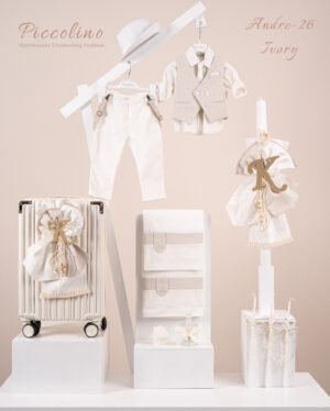 Πακέτο βάπτισης για αγόρι Piccolino Andre ivory