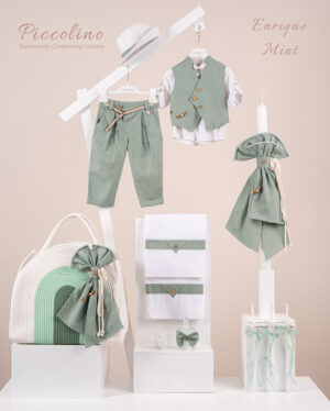 Πακέτο βάπτισης για αγόρι Piccolino Enrique mint