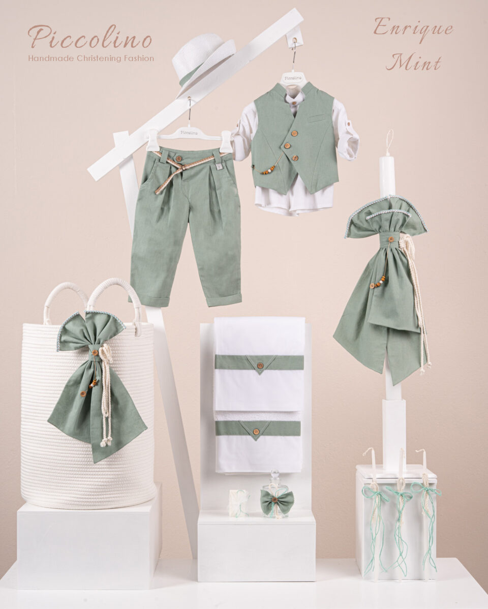 Πακέτο βάπτισης για αγόρι Piccolino Enrique mint