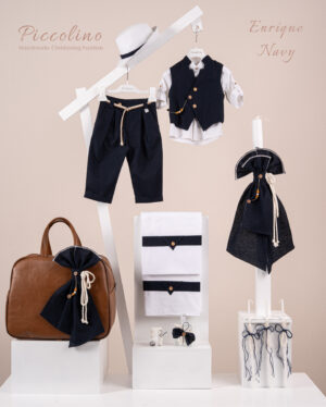 Πακέτο βάπτισης για αγόρι Piccolino Enrique navy