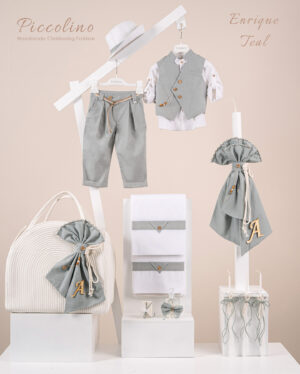Πακέτο βάπτισης για αγόρι Piccolino Enrique teal